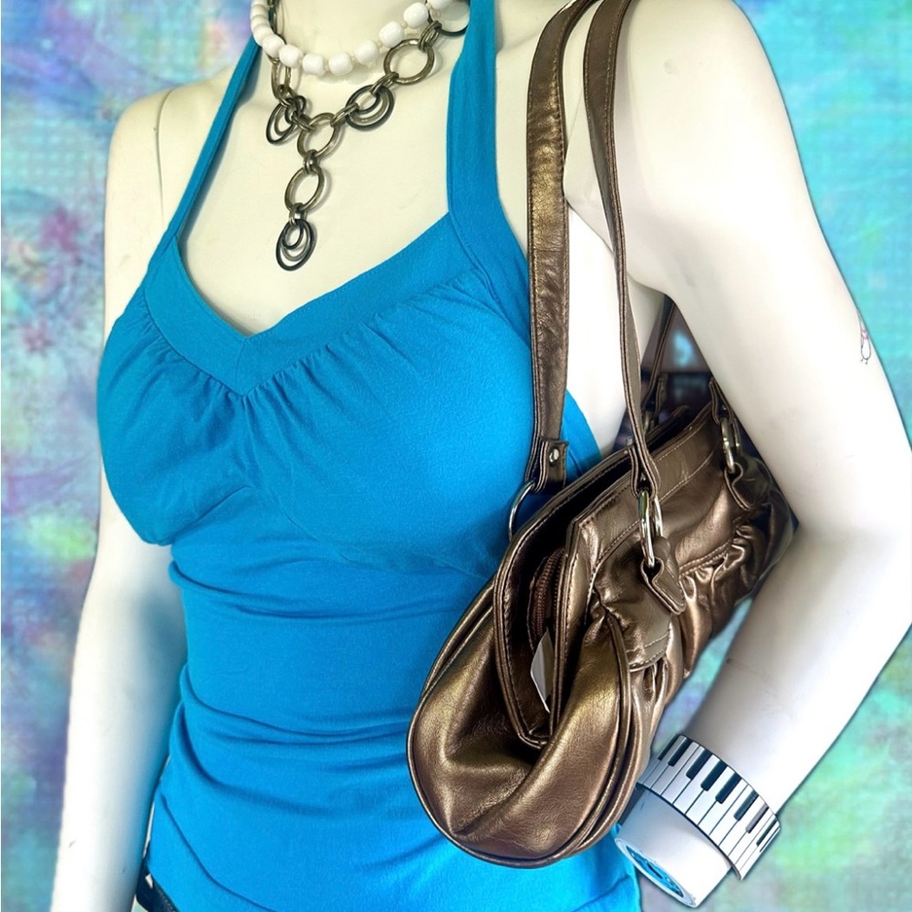 y2k blue halter top 🌀